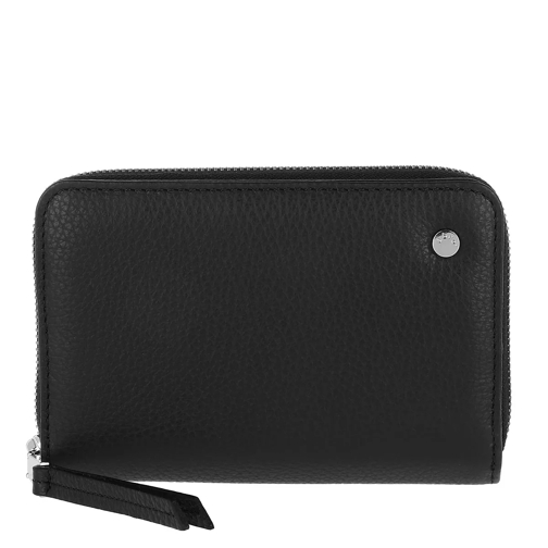 Abro Adria Leather Wallet Black/Nickel Bi-Fold Portemonnee