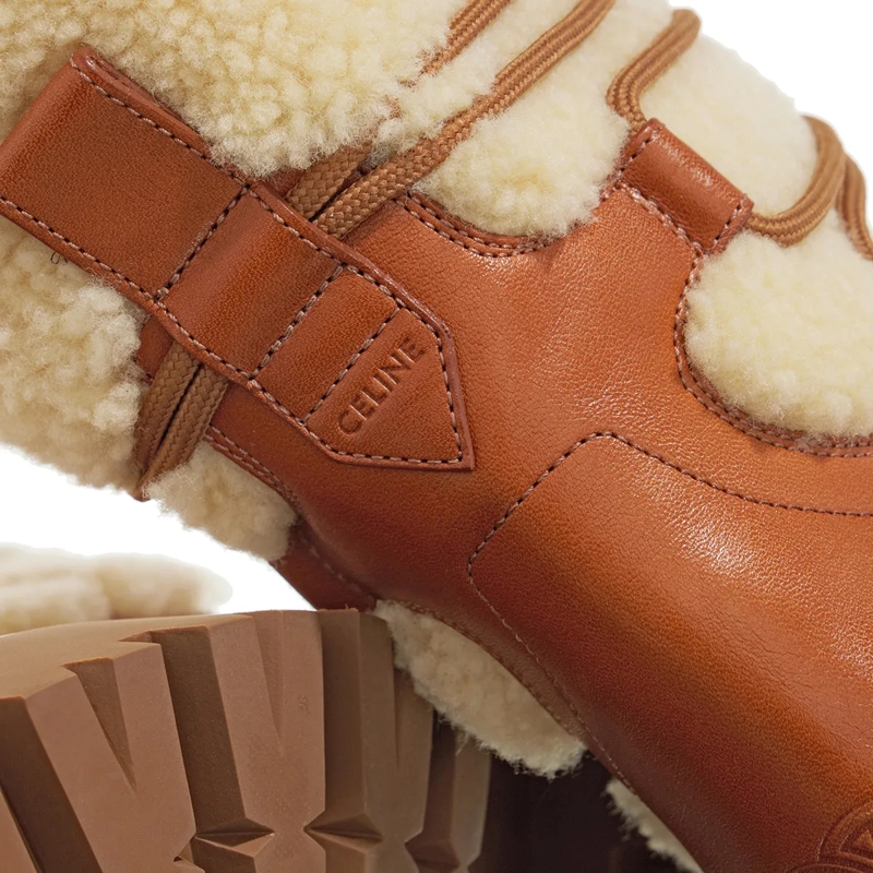 Celine Winterboots Lace Up Boots Natural(Image 5)