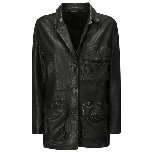 Salvatore Santoro Übergangsjacke Leather Jacket Black