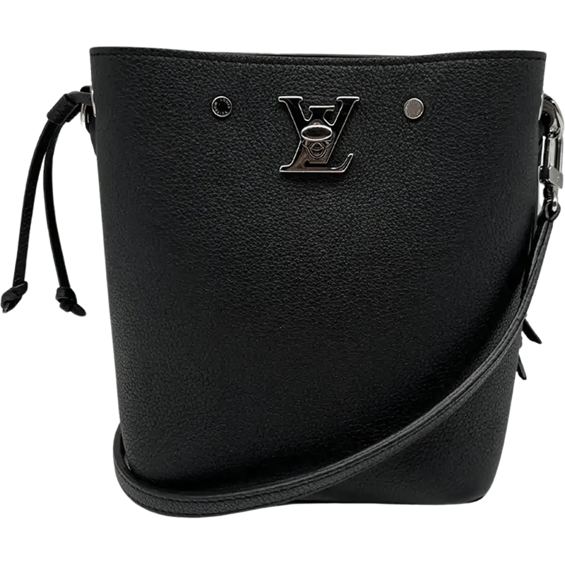 Louis Vuitton Schultertasche Louis Vuitton Nano Lockme Bucket calfskin black /  schwarz