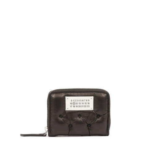 Maison Margiela Jet Black Leather Coin Purse Black Plånbok