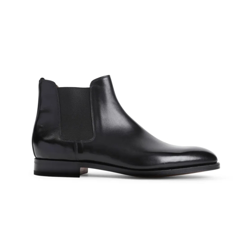 John Lobb Stiefel Black Calf Leather Lawry Boots Black