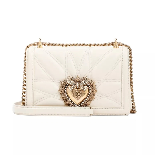 Dolce&Gabbana Butter Leather Devotion Shoulder Bag Neutrals Axelremsväska