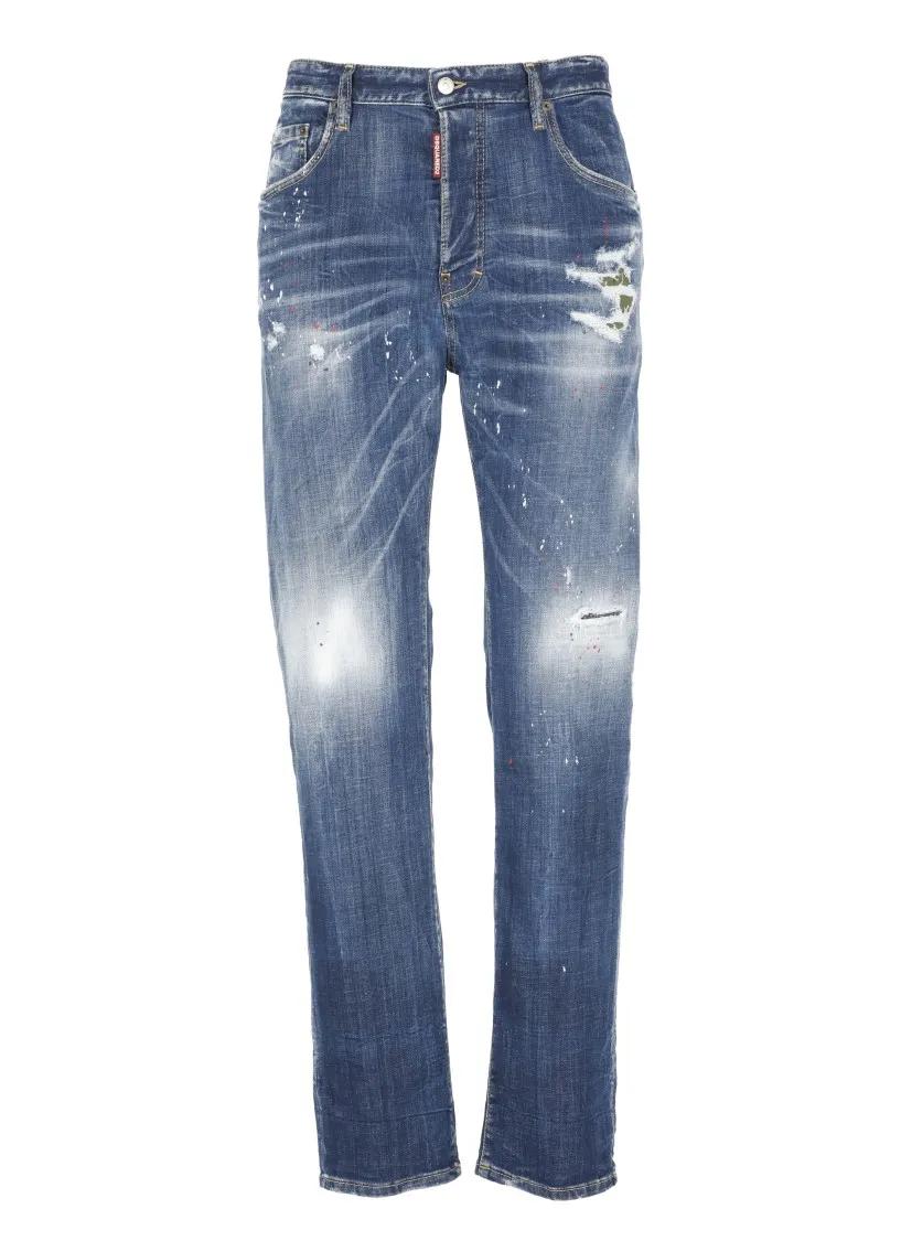 Thumbnail - Dsquared2 - Blue Cotton Jeans - Größe 46 - blau