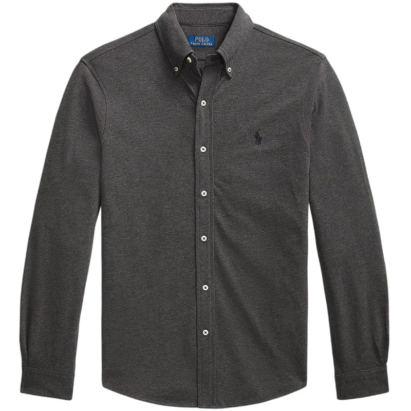 Ralph Lauren Legeres Oberteil Overhemd grau