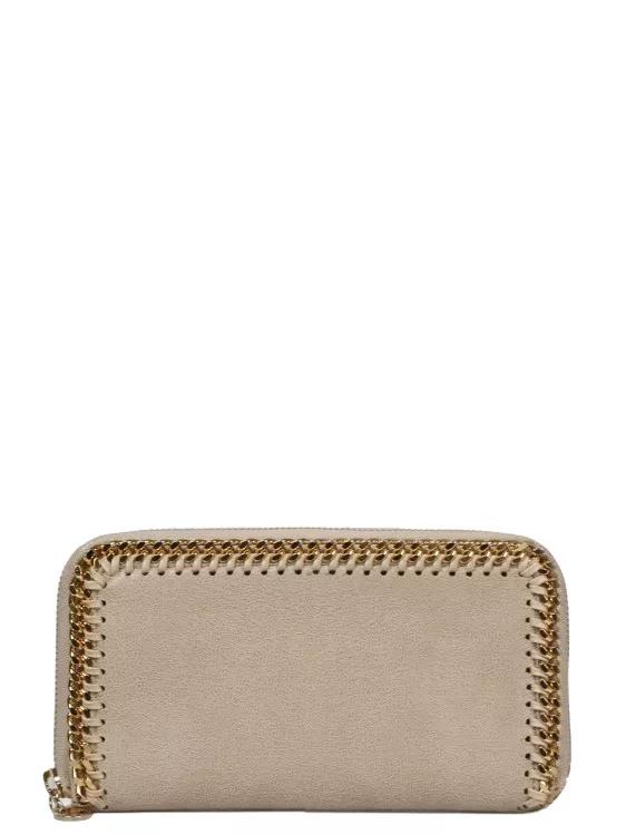 Stella McCartney Portemonnaie - Falabella Zipped Around Wallet - Gr. unisize - in Beige - für Damen