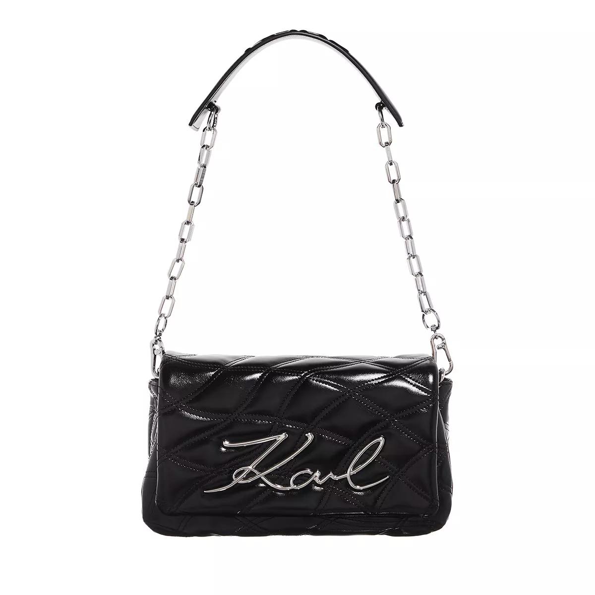 Karl Lagerfeld K Signature Soft Quilt Bgtt Black Crossbody Bag