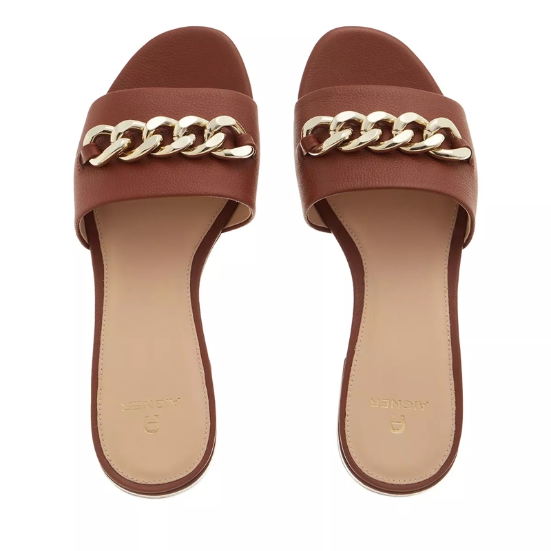 AIGNER Slides Shirley 23 Sandals Cognac(Image 3)