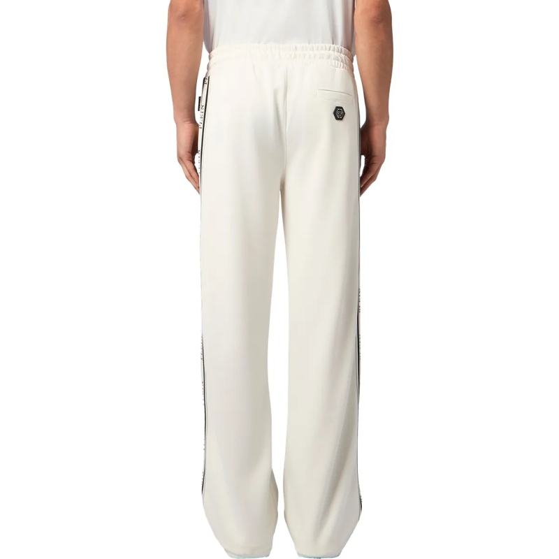 Philipp Plein Jogginghose Tracksuit Trousers Jacquard Logo weiss(Image 2)