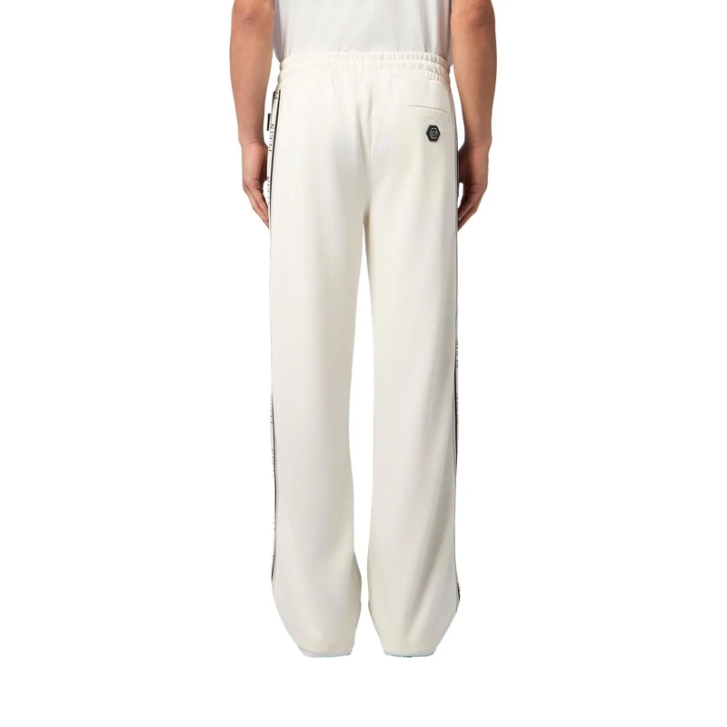 Philipp Plein Jogginghose Tracksuit Trousers Jacquard Logo weiss(Image 4)