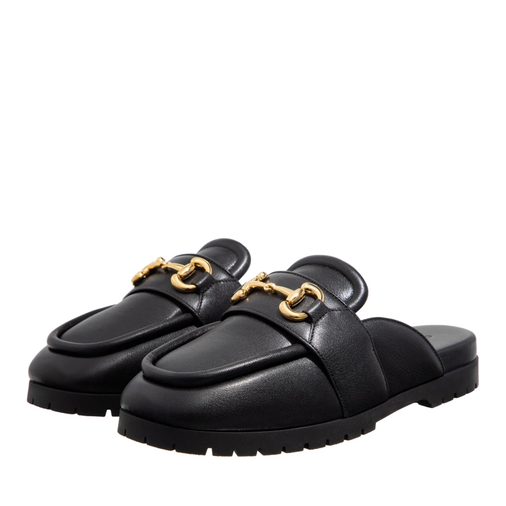 Black mule slippers women's online