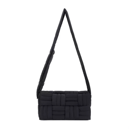 Bottega Veneta Tech Cassette Stitch Black Polyamide Shoulder Bag Black Schultertasche