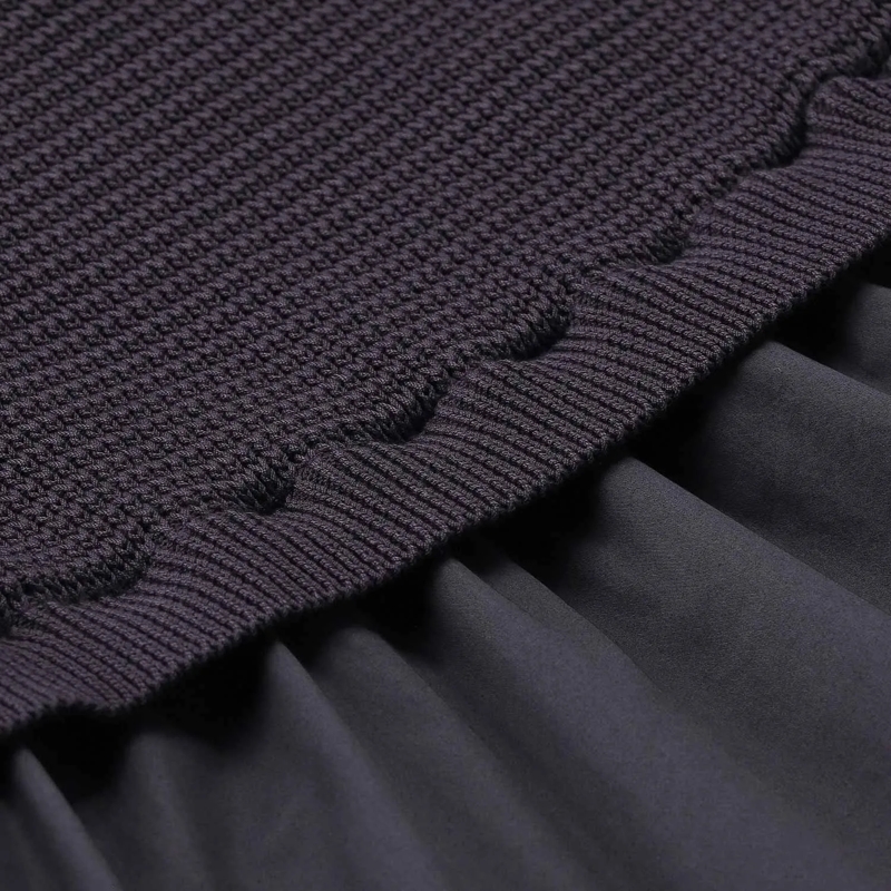 Peserico Robe longue Midikleid im Material-Mix braun(Image 10)