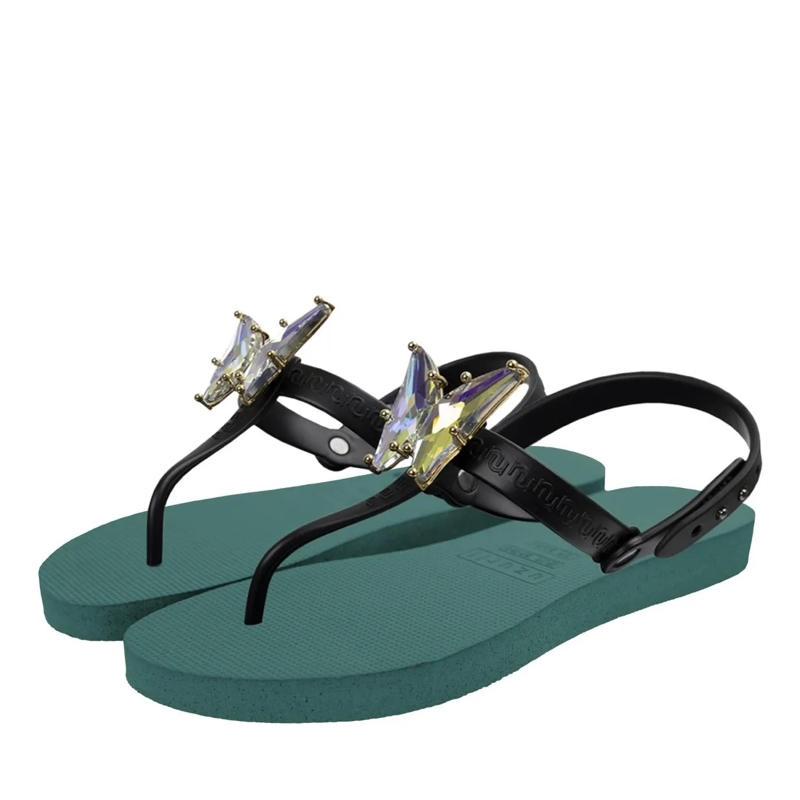 UZURII Flip Flops Zehentrenner Selena Butterfly Chrystal natur(Image 2)