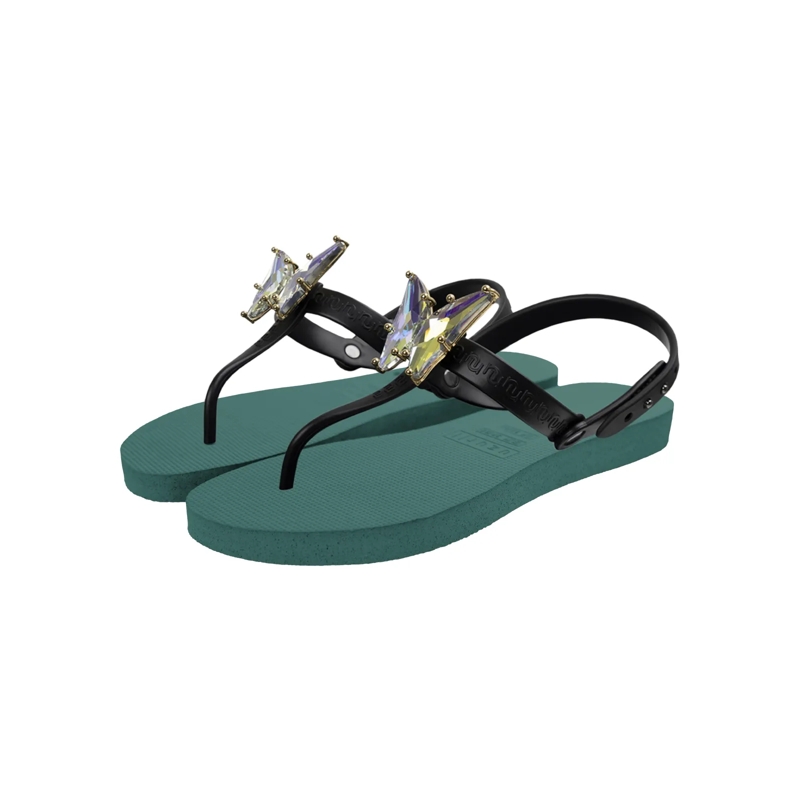 UZURII Flip Flops Zehentrenner Selena Butterfly Chrystal natur(Image 2)