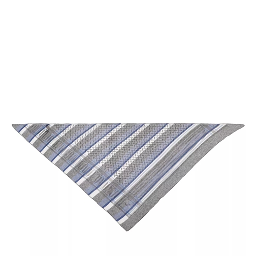 Lala Berlin Triangle Trinity Stripes M Blue Multistripes Sciarpa in cashmere