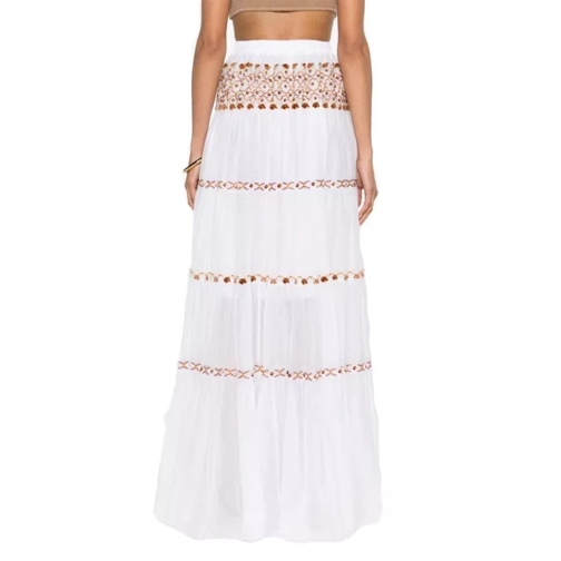Ermanno Scervino Long Skirt With Embroidery White 