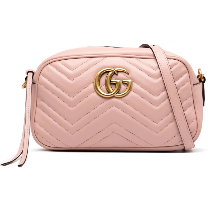 Gucci Schultertasche Small GG Marmont Matelasse Leather Crossbody rose