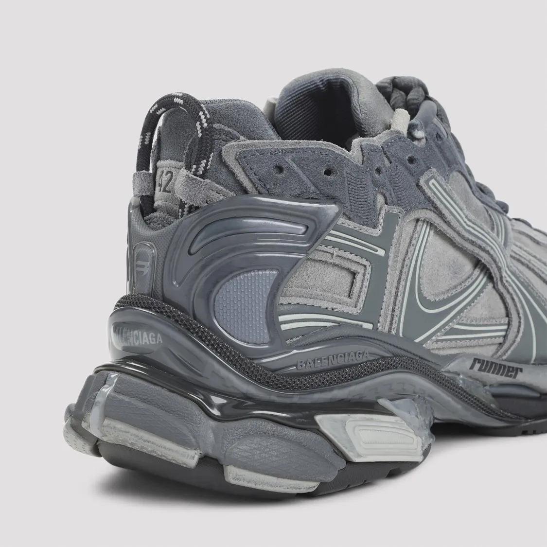 Thumbnail - Balenciaga Low-Top Sneaker - Grey Suede Leather Runner Sneakers - Gr. 43 (EU) - in Grau - für Damen