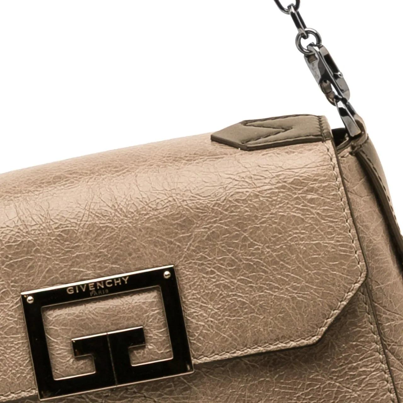 Givenchy Shoppers Small Crinkled Calfskin ID Convertible Bag in bruin