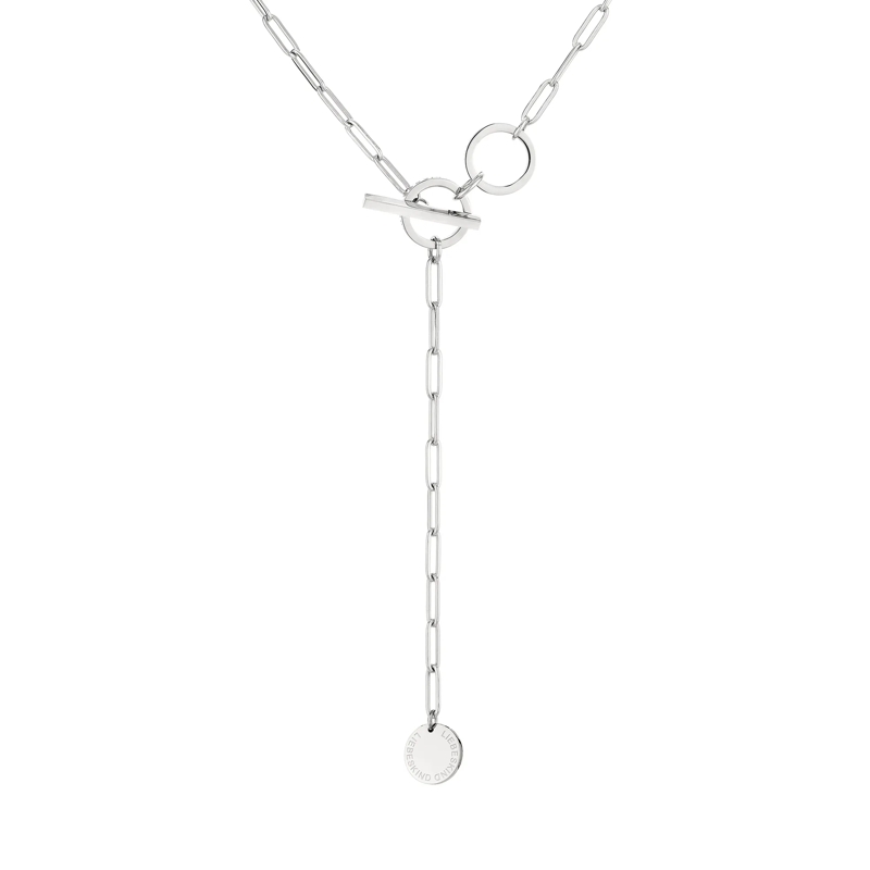 Liebeskind Berlin Mittellange Halskette Edelstahl The Pearl silber