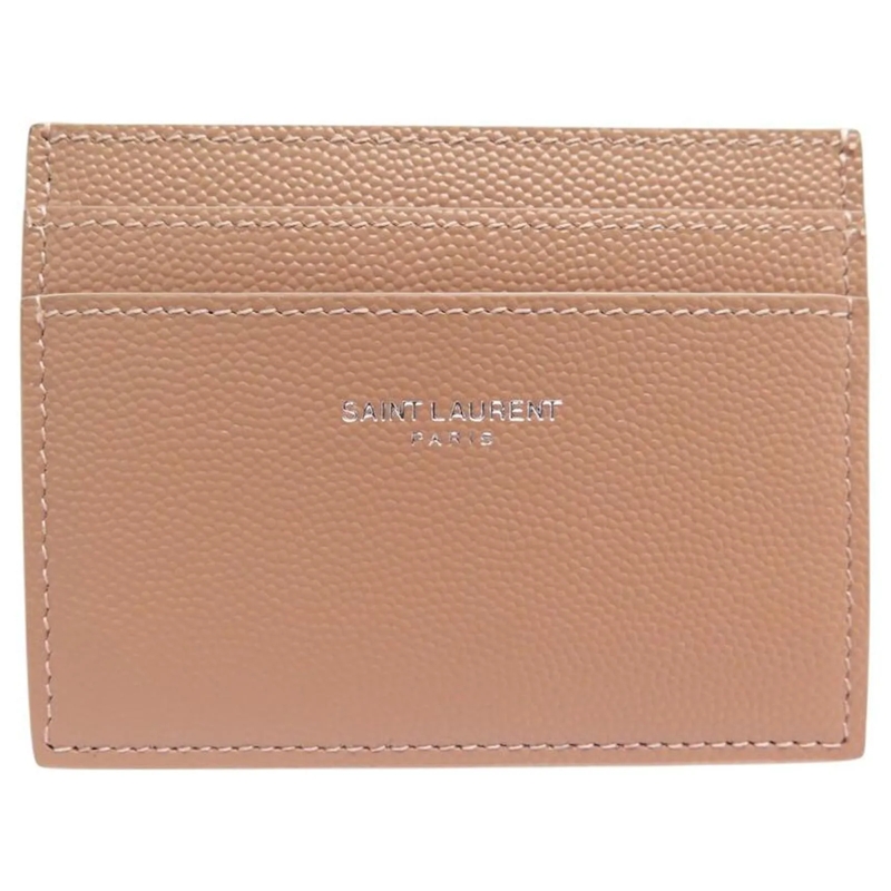 Saint Laurent Geldbörse NEUER SAINT LAURENT PRÃ„GTE GRAIN DE POUDRE LEDER  beige