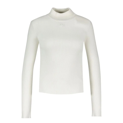 Courrèges Langärmelige Oberteile Reedition Jumper T-Shirt - Cotton - White White