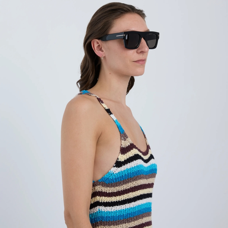 Tom Ford Lunettes de soleil Ft0711@5301a Shiny Black(Image 2)