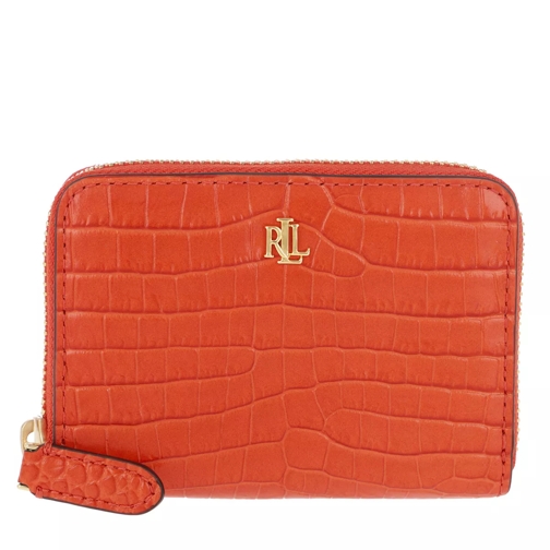 Lauren Ralph Lauren Small Zip Wallet Sailing Orange Portemonnaie mit Zip-Around-Reißverschluss