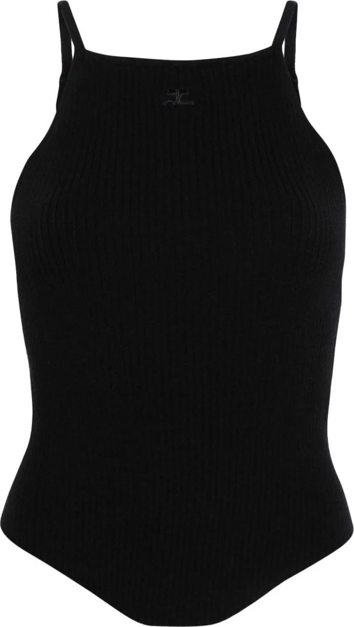 Courrèges - Pre Top Black - Größe L - schwarz