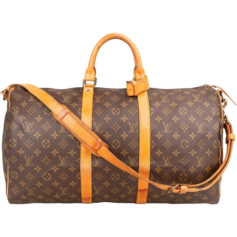 Louis Vuitton Tote Louis Vuitton Canvas Monogram Keepall 50 Bandoulie braun