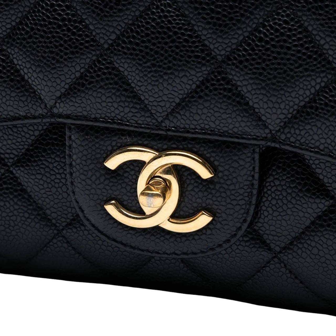 Thumbnail - Chanel Hobo Bags - Maxi Classic Caviar Double Flap - Gr. unisize - in Schwarz - für Damen