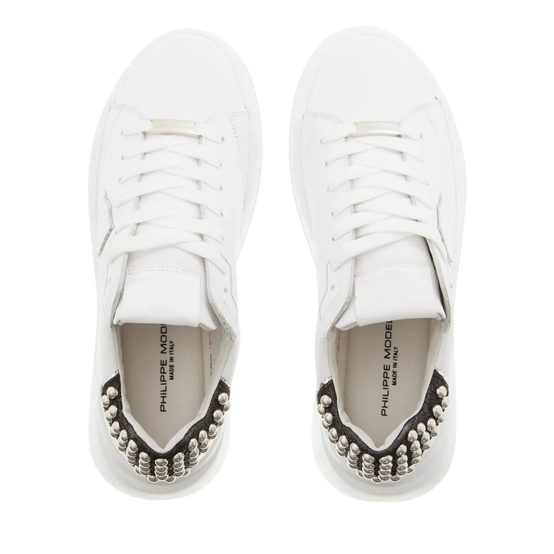 Philippe Model Low-Top-Sneaker Tres Temple Low Woman Veau Goujons_Noir Noir(Image 5)