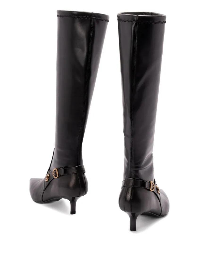 Thumbnail - Pinko Stiefel - Knee-High Black Boots With Pointed Toe - Gr. 37 (EU) - in Schwarz - für Damen