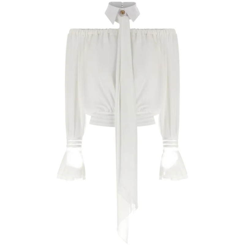 Elisabetta Franchi Chemisier Shirts Ivory weiß