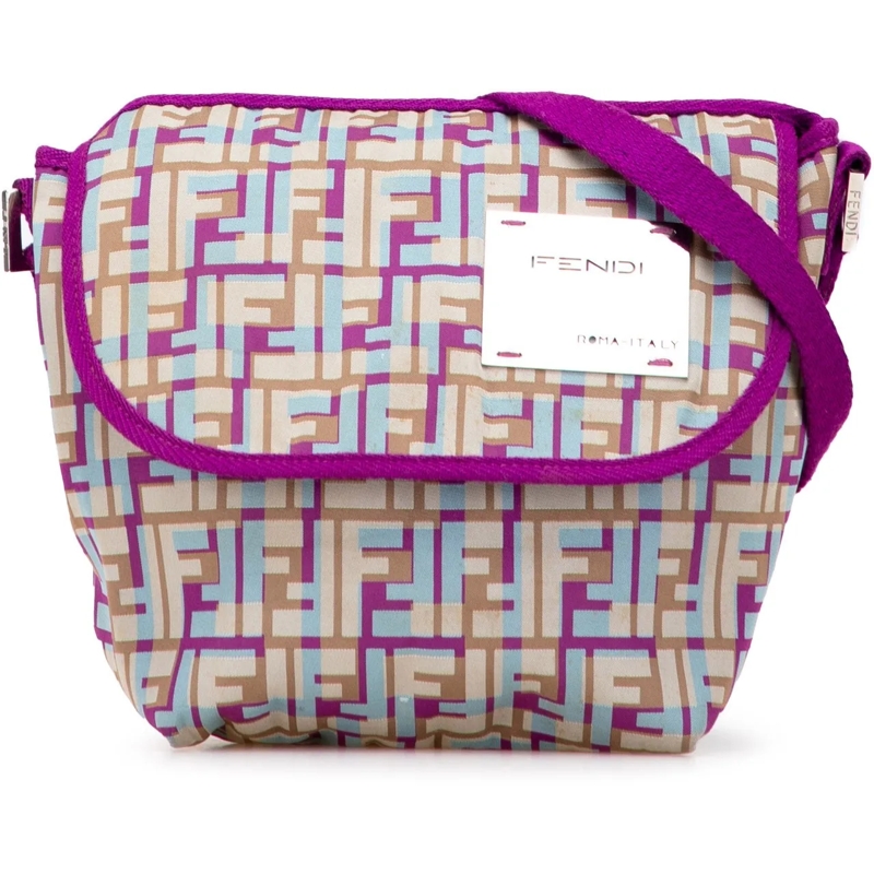 Fendi Sac à bandoulière Zucca Nylon Crossbody lila