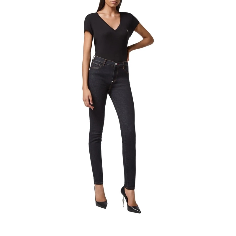 Philipp Plein Skinny-Leg-Jeans Jeggings dunkel-blau(Image 2)