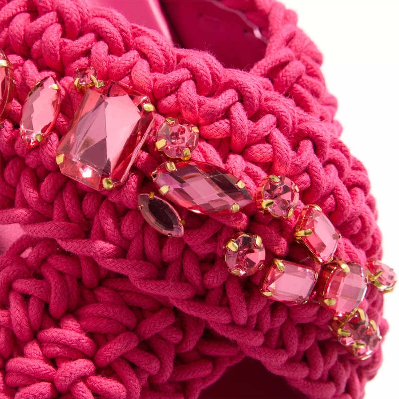 INUIKII Slides Woven Stones Fuchsia(Image 4)