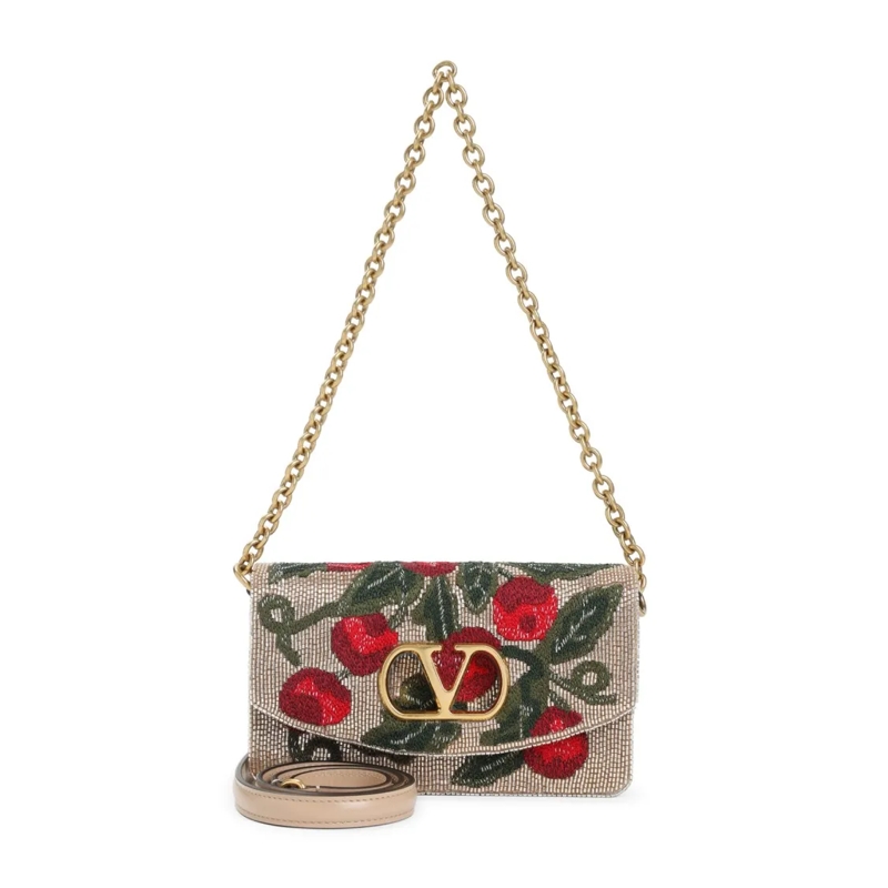 Valentino Garavani Clutch Rectangular Clutch With Metallic Finish Multicolor