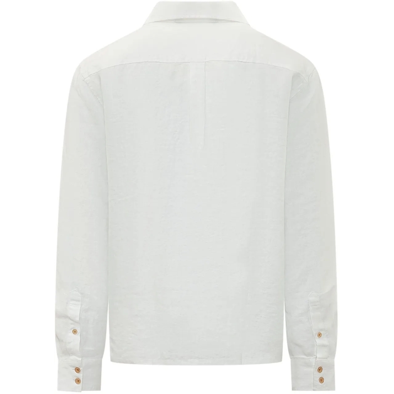 Palm Angels Legeres Oberteil Camicia Bowling con Tasca Applicata weiß(Image 2)