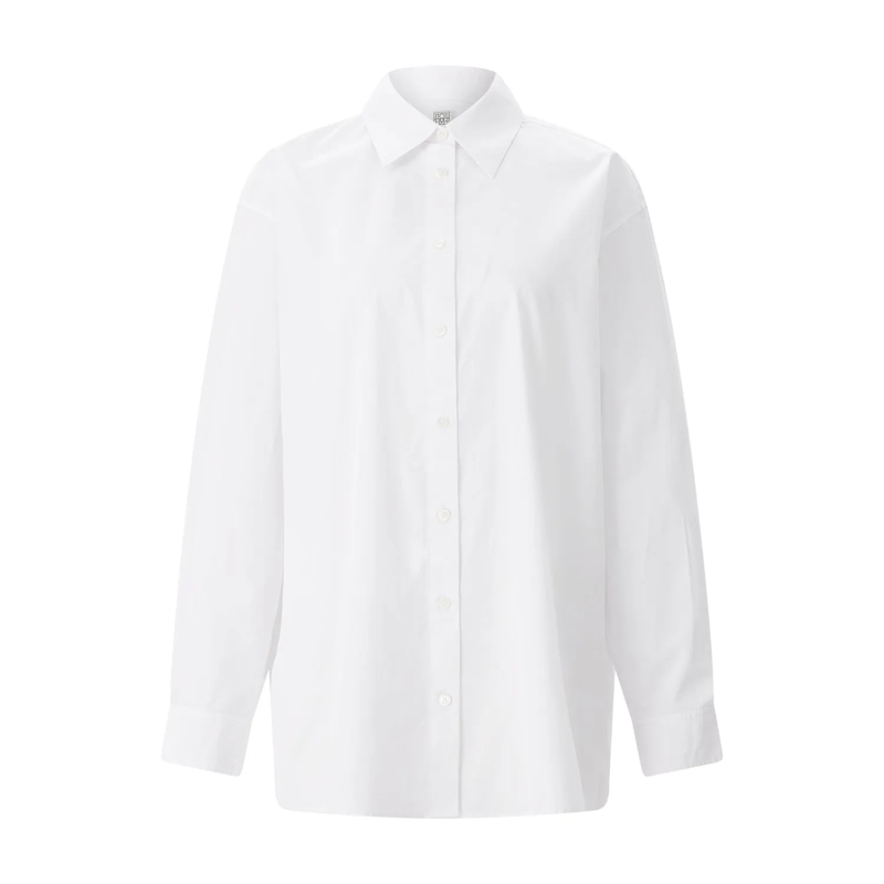 TOTEME Bluse Bluse aus Baumwolle weiß