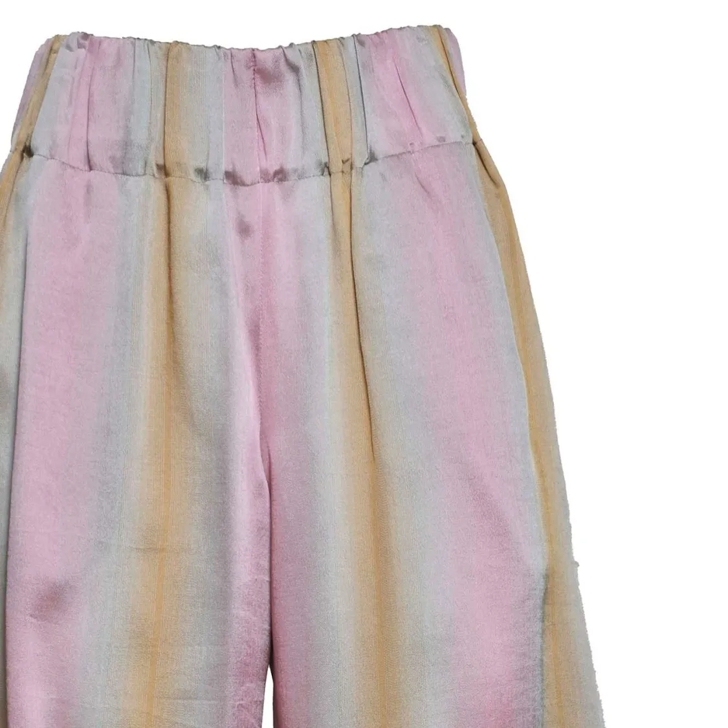 パンツ Aspesi Wide Leg Trousers In Multicolored Viscose And Silk Aspesi Wide Leg Trousers In Multicolored Viscose And Silk