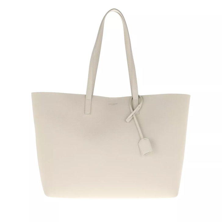 Saint Laurent East West Medium Tote Leather Crema Soft Shopping Bag