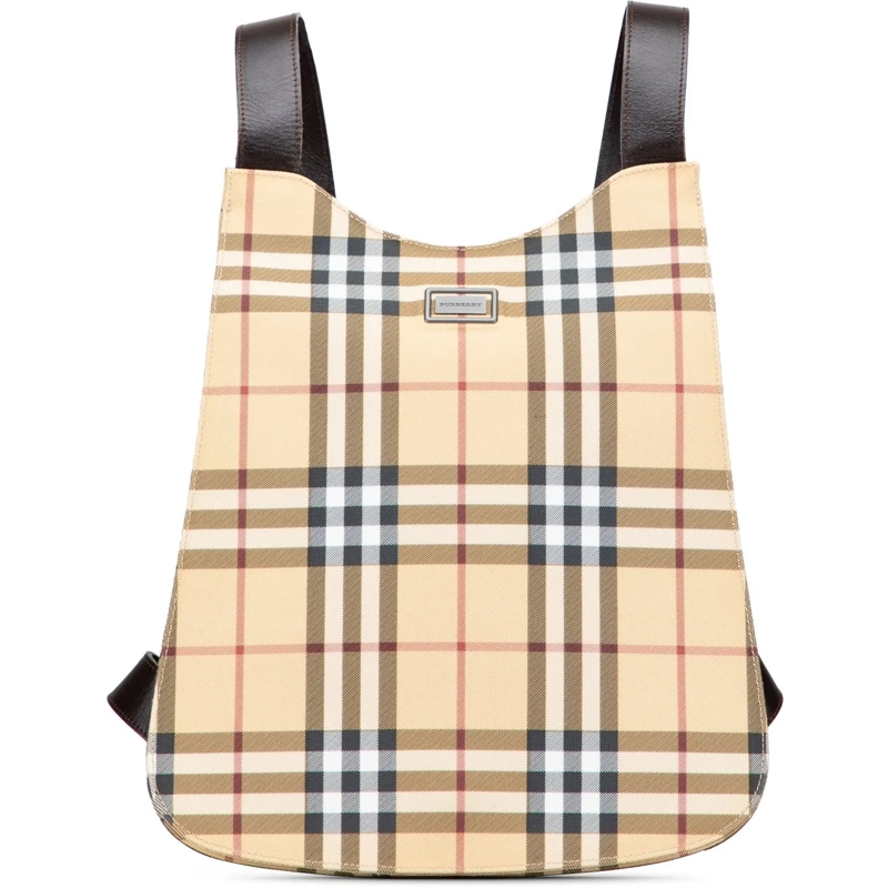 Burberry Rucksack House Check Coated Canvas Backpack braun