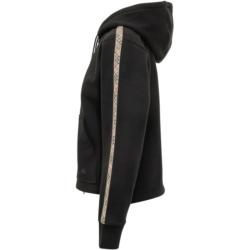 Burberry Gilet Felpa con Cappuccio e Zip con Tasche a Marsupio schwarz(Image 3)