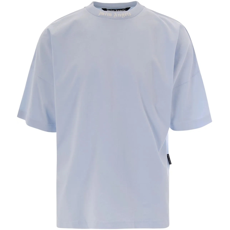 Palm Angels T-shirt T-Shirts And Polos Baby Blue Off White hellblau