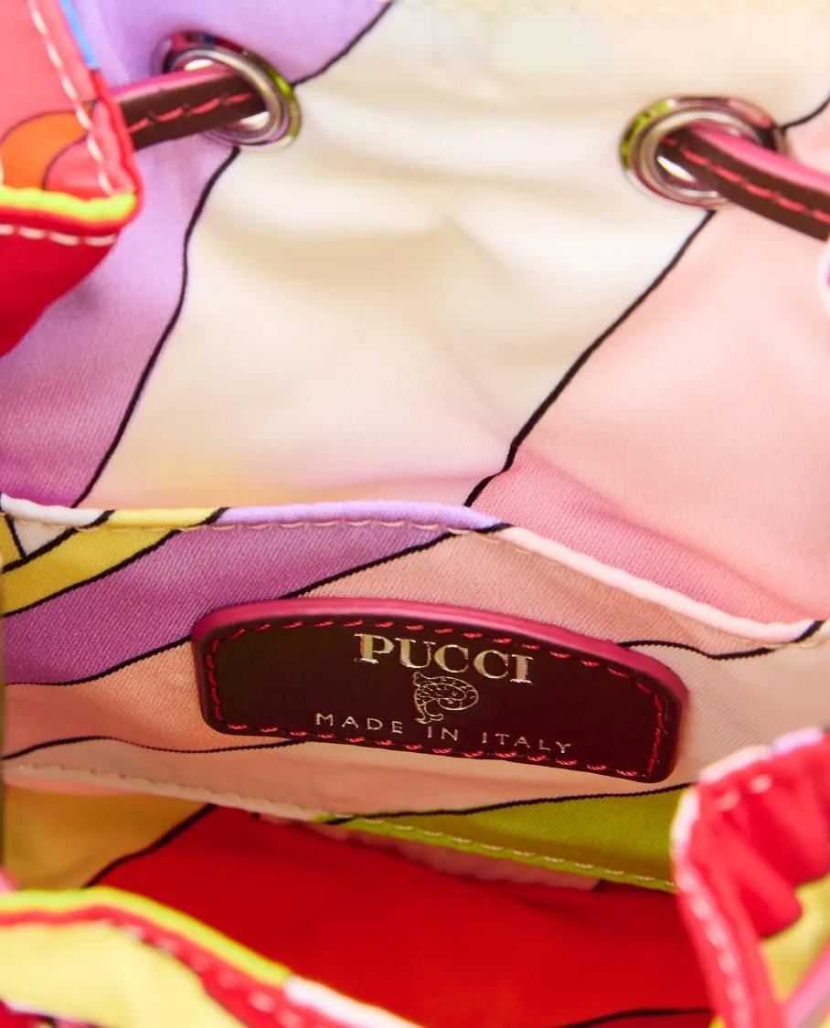 EMILIO PUCCI Bedrukte Bucket Bag met Leren Details Multicolor Dames