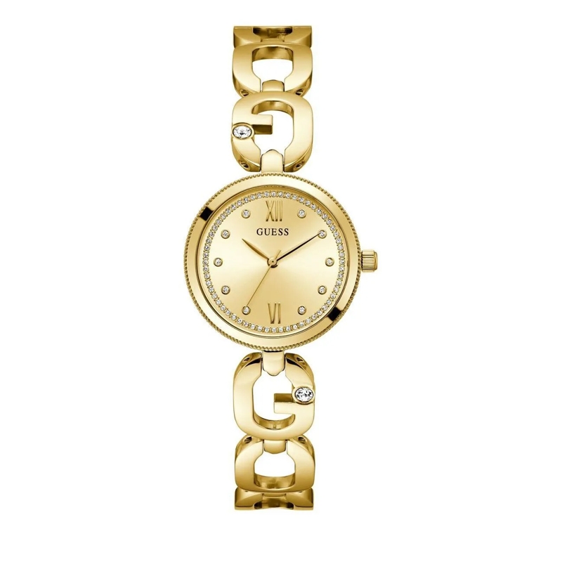 Guess Quarzuhr Quarz-Analoguhr Empower gold