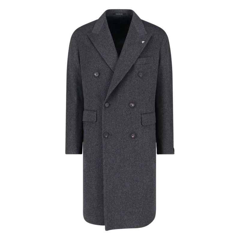 Tagliatore Manteaux de tanche "Pino Lerario" Double-Breasted Coat Grey Grey