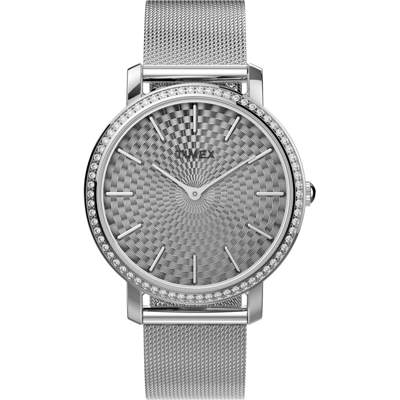 Timex Automatikuhr Quarz-Analoguhr Transcend City Collection silber